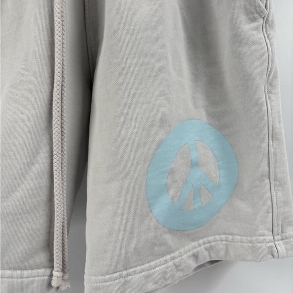 Madhappy peace sign sweat cotton stretchy comfort inseam 8 sweat shorts size xs - Picture 6 of 16